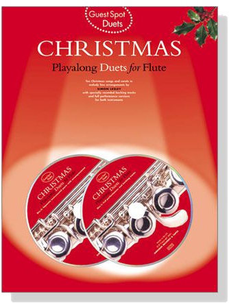 Christmas Playlong Duets for Flute 【CD+樂譜】