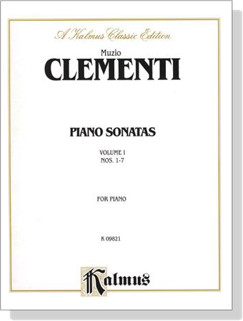 Clementi【Piano Sonatas, VolumeⅠ, Nos. 1-7】for Piano
