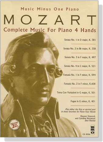 Mozart【CD+樂譜】Complete Music for Piano 4 Hands