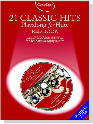 21 Classic Hits【2CD+樂譜】Playalong for Flute ,Red Book	