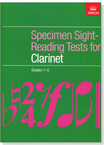 ABRSM : Specimen Sight Reading Tests for Clarinet 【Grades 1-5】