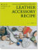 革でつくるアクセサリーのレシピ Leather Accessory Recipe