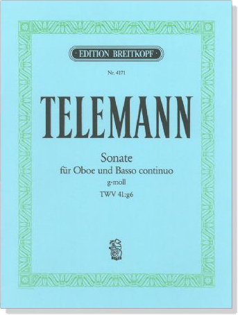 Telemann【Sonate g-moll】für Oboe und Basso Continuo Telemann【Sonate g-moll】für Oboe und Basso Continuo