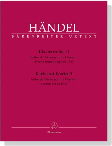 Handel【Keyboard Works Ⅱ】Suites de Pieces pour le Clavecin , Second Set of 1733( HWV 434-442)