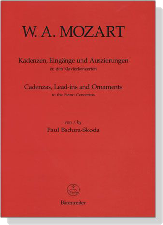 W.A.Mozart【Cadenzas, Lead-ins and Ornaments】to the Piano Concertos