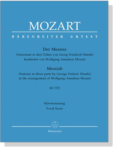 Mozart(Händel)【Der Messias / Messiah , KV 572】Klavierauszug , Vocal Score