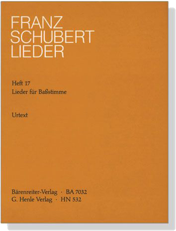 Schubert Lieder 17【Lieder für Baß stimme】
