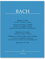 J. S. Bach【Sonate C-Dur , BWV 1033】für Flöte und Basso Continuo【Sonaten Es-Dur,BWV 1031 / G-Moll , BWV 1020 】für Flöte und obligates Cembalo J. S. Bach【Sonate C-Dur , BWV 1033】für Flöte und Basso Continuo【Sonaten Es-Dur,BWV 1031 / G-Moll , BWV 1020 】für Flöte und obligates Cembalo