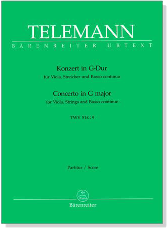 Telemann【Concerto in G Major】for Viola,Strings and Basso continuo Telemann【Concerto in G Major】for Viola,Strings and Basso continuo