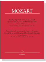 Mozart【 Fantasia in G minor and Fuga in G major / Sonata Movement (Grave and Presto) in B-flat major】for two Pianos K. Anh. 32, K. Anh. 45, K. Anh. 42 Mozart【 Fantasia in G minor and Fuga in G major / Sonata Movement (Grave and Presto) in B-flat major】for two Pianos K. Anh. 32, K. Anh. 45, K. Anh. 42