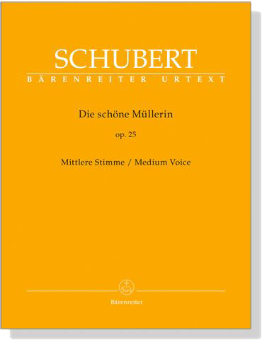 Schubert【Die schöne Müllerin , Op. 25】Mittlere Stimme／Medium Voice