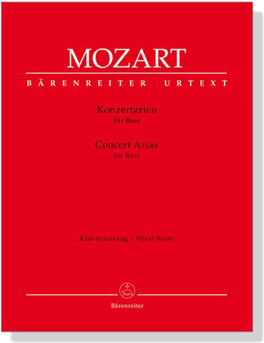 Mozart【Konzertarien / Concert Arias】for Bass , Klavierauszug／Vocal Score