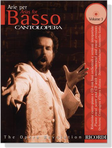 Cantolopera【CD+樂譜】Arie Per Basso- Volume 3
