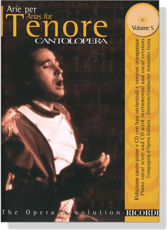 Cantolopera【CD+樂譜】Arie Per Tenore- Volume 5