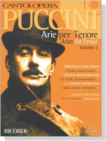 Cantolopera : Puccini【CD+樂譜】Arie per Tenore , Volume 2