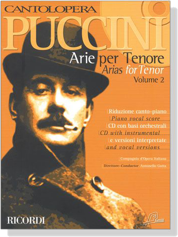 Cantolopera : Puccini【CD+樂譜】Arie per Tenore , Volume 2 Cantolopera : Puccini【CD+樂譜】Arie per Tenore , Volume 2
