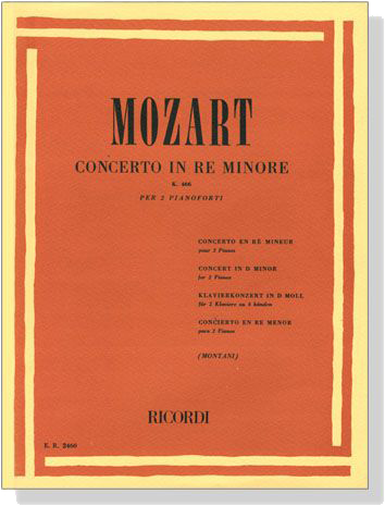 Mozart【Concerto in Re Minore , K. 466】per 2 Pianoforti