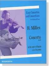 H. Millies【Concerto in D , in the style of Haydn】for Violin and Piano(1st to 7th position)