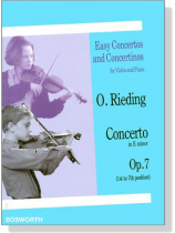 O. Rieding【Concerto in E minor , Op.7】for Violin and Piano (1st to 7th position)