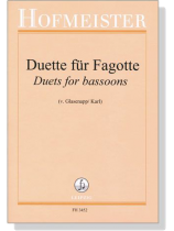 Duette Für Fagotte  / Duets for bassoons (v.Glasenapp/Karl) Duette Für Fagotte  / Duets for bassoons (v.Glasenapp/Karl)
