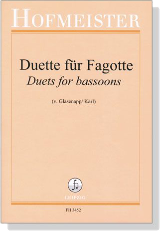 Duette Für Fagotte / Duets for bassoons (v.Glasenapp/Karl) Duette Für Fagotte / Duets for bassoons (v.Glasenapp/Karl)