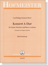 C. P. E. Bach【Konzert A-Dur】für Fagott, Streicher und Basso continuo , Klavierauszug C. P. E. Bach【Konzert A-Dur】für Fagott, Streicher und Basso continuo , Klavierauszug