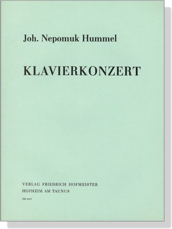 Hummel【Klavierkonzert】for Piano