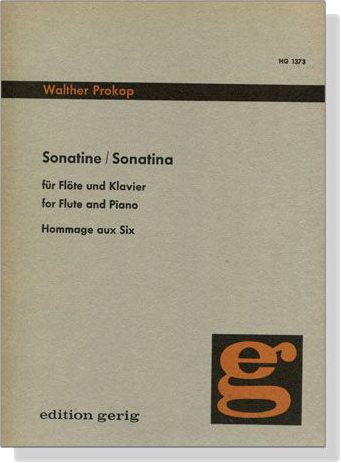 Walther Prokop【Sonatine】für Flöte und Klavier