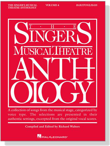 The Singer's Musical Theatre Anthology , Volume 4 , Baritone／Bass