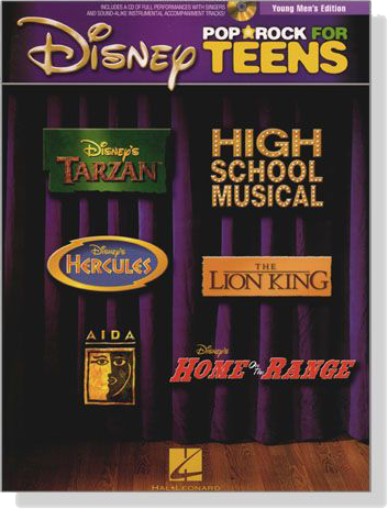 Disney Pop／Rock for Teens【CD+樂譜】Young Men's Edition