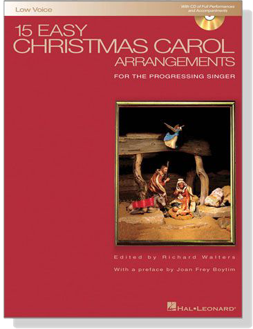 15 Easy Christmas Carol Arrangements【CD+樂譜】Low Voice