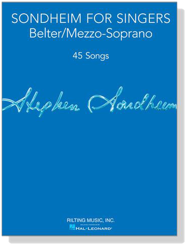 【Sondheim for Singers】Belter/Mezzo-Soprano 【Sondheim for Singers】Belter/Mezzo-Soprano
