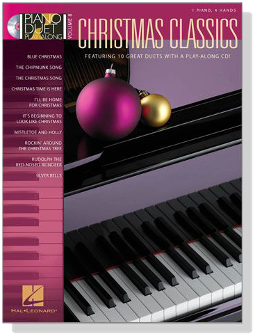 Christmas Classics【CD+樂譜】Piano Duet Play-Along , Volume 8