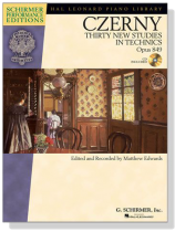 Czerny【CD+樂譜】Thirty New Studies in Technics, Opus 849 for Piano