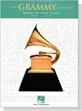 The Grammy Awards【Song of the Year 1980 - 1989】for Piano, Vocal , Guitar