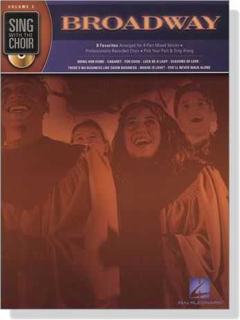 Broadway【CD+樂譜】Sing With The Choir Vol. 2 Broadway【CD+樂譜】Sing With The Choir Vol. 2