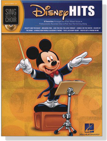 Disney Hits【CD+樂譜】Sing With The Choir Vol. 8