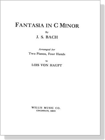 J.S. Bach【Fantasia In C Minor】for Two Pianos , Four Hands