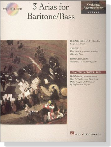 3 Arias for Baritone/Bass【CD+樂譜】 3 Arias for Baritone/Bass【CD+樂譜】