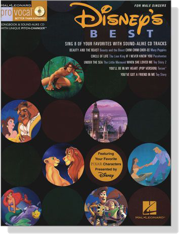 Disney's Best‧Men's Edition【CD+樂譜】Pro Vocal‧Songbook & CD