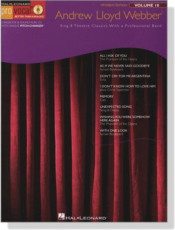 Andrew Lloyd Webber‧Women's Edition【CD+樂譜】Pro Vocal‧Songbook & CD , Volume 10