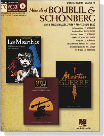 Musicals of Boublil & Schonberg‧Women's Edition【樂譜+CD】Pro Vocal‧Songbook & CD