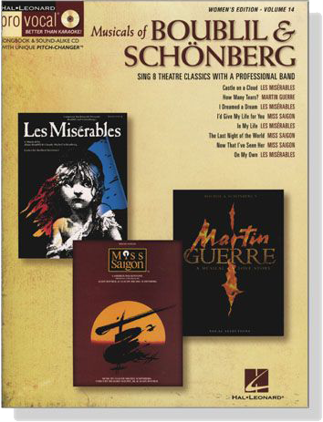 Musicals of Boublil & Schonberg‧Women's Edition【樂譜+CD】Pro Vocal‧Songbook & CD Musicals of Boublil & Schonberg‧Women's Edition【樂譜+CD】Pro Vocal‧Songbook & CD
