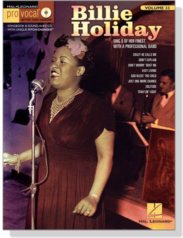 Billie Holiday【CD+樂譜】Hal Leonard Pro Vocal‧Songbook & CD , Volume 33