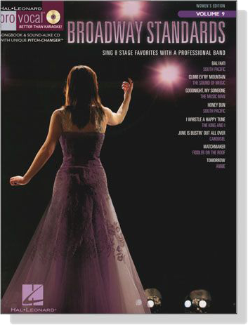 Broadway Standards‧Women's Edition【CD+樂譜】Hal Leonard Pro Vocal‧Songbook & CD ,Volume 9