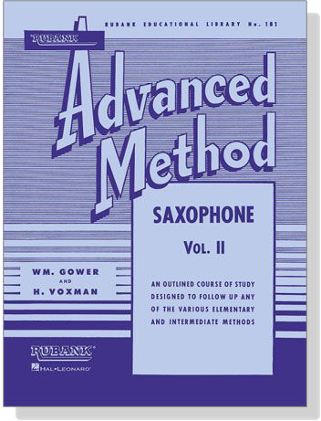 Rubank【Advanced Method】for Saxophone , Vol. Ⅱ