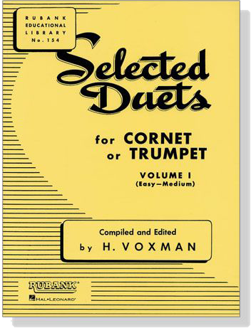 Selected【Duets】for Cornet or Trumpet , Volume 1 , Easy-Medium