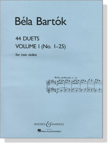 Bela Bartok【44 Duets , VolumeⅠ, No. 1-25 】for Two Violins