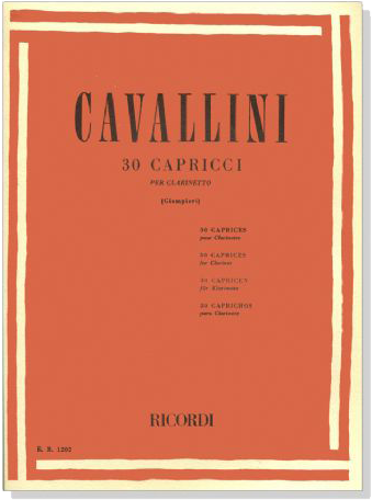 Cavallini【30 Capricci】Per Clarinetto