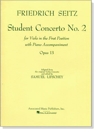 Friedrich Seitz【Student Concerto No. 2 Op.13】for Viola First Position and Piano Accompaniment
